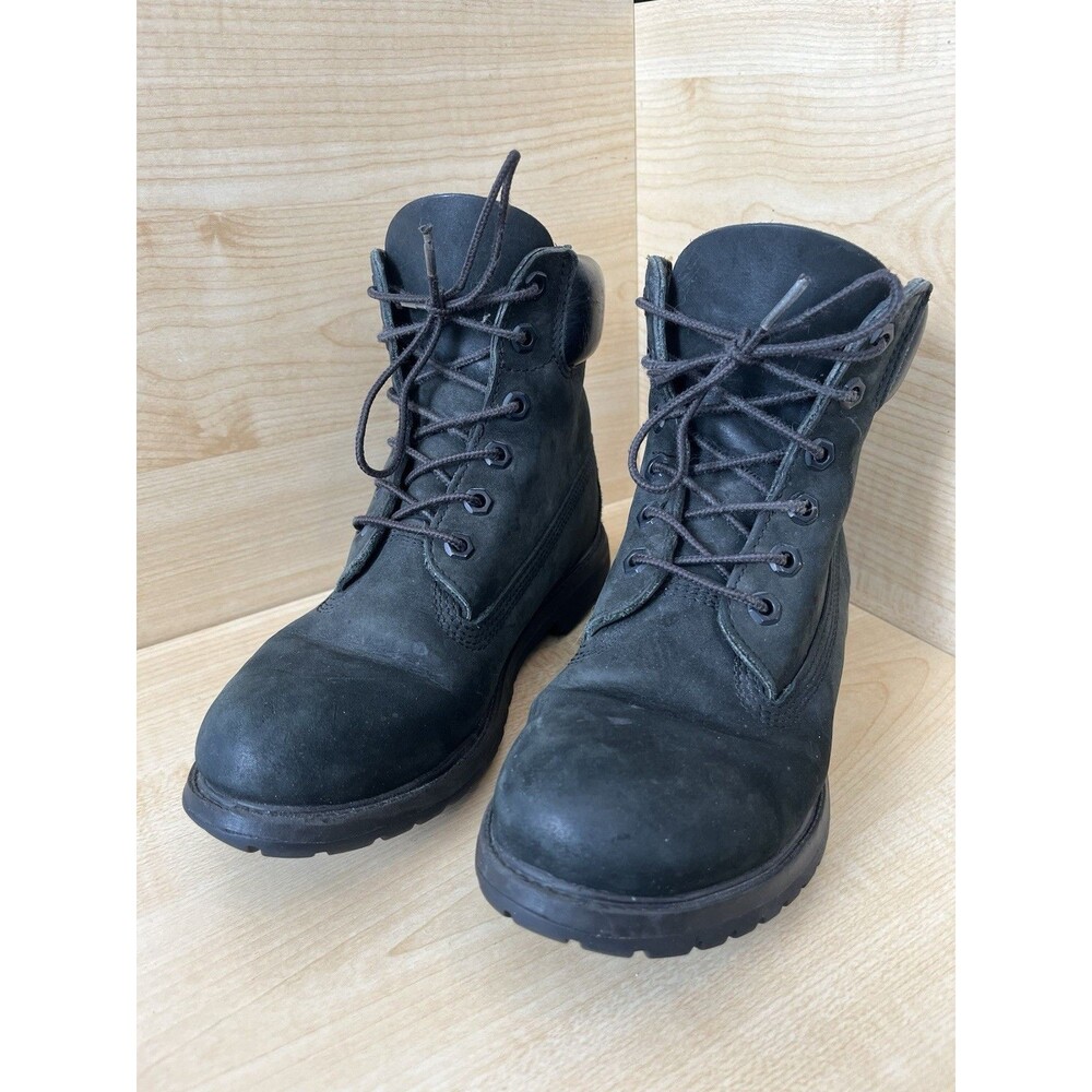 Timberland Premium 6" Waterproof Boots Black Nubuck Women's Size 7 W 8658A